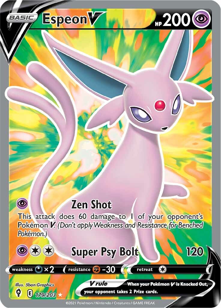 Espeon V (179/203) [Sword & Shield: Evolving Skies] | Total Play