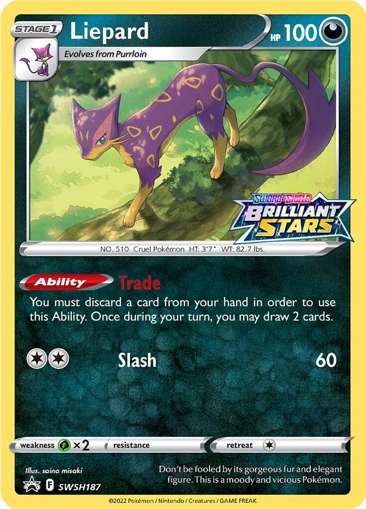 Liepard (SWSH187) (Prerelease Promo) [Sword & Shield: Black Star Promos] | Total Play