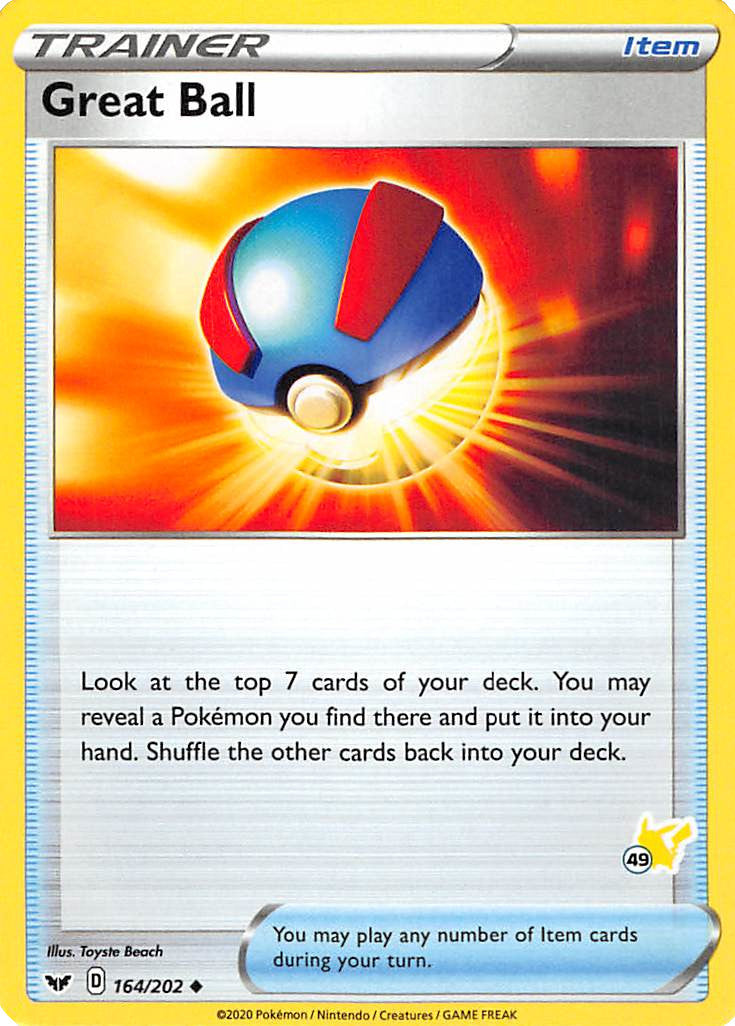 Great Ball (164/202) (Pikachu Stamp #49) [Battle Academy 2022] | Total Play