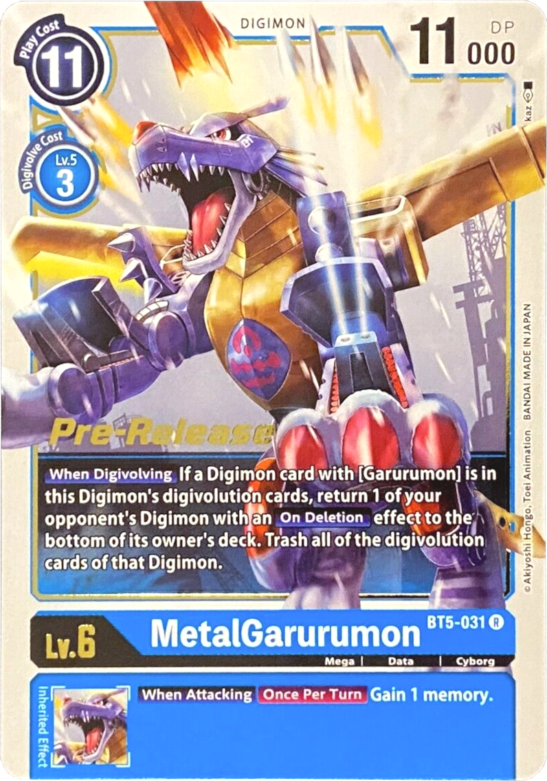 MetalGarurumon [BT5-031] [Battle of Omni Pre-Release Promos] | Total Play