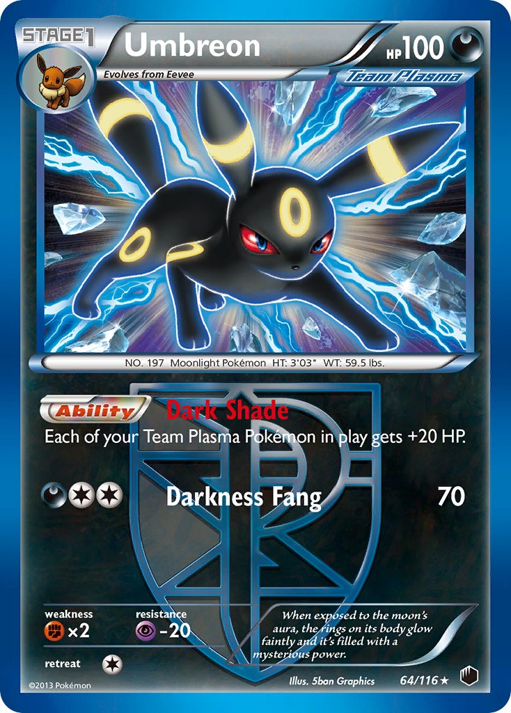 Umbreon (64/116) (Moltres Legendary Battle Deck) (Theme Deck Exclusive) [Black & White: Plasma Freeze] | Total Play