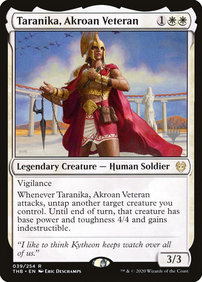 Taranika, Akroan Veteran (Promo Pack) [Theros Beyond Death Promos] | Total Play