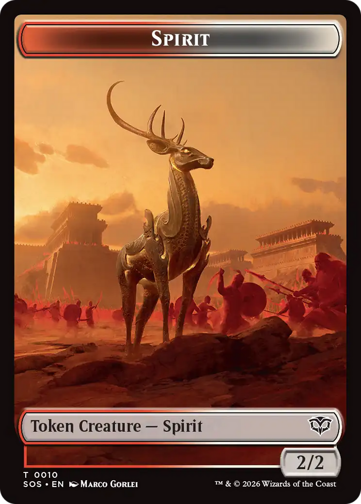 Inkling (0006) // Spirit (0010) Double-Sided Token [Secrets of Strixhaven Tokens] | Total Play