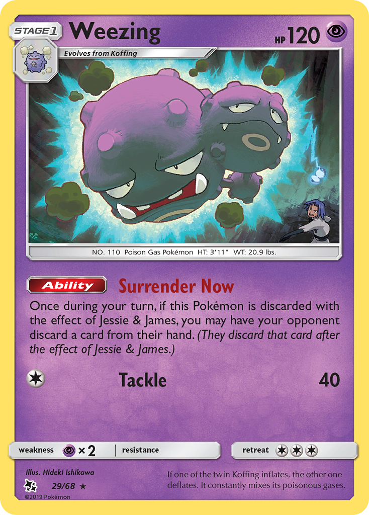 Weezing (29/68) [Sun & Moon: Hidden Fates] | Total Play