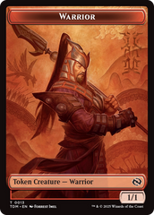 Dragon (0011) // Warrior Double-Sided Token [Tarkir: Dragonstorm Tokens] | Total Play
