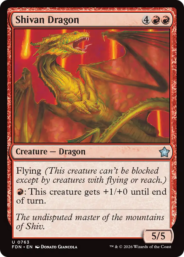 Shivan Dragon (0763) [Foundations] | Total Play
