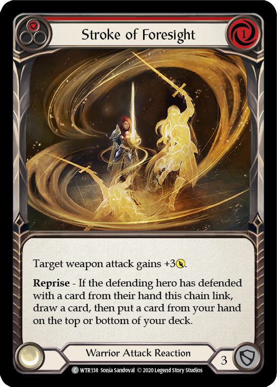 Stroke of Foresight (Red) [U-WTR138] (Welcome to Rathe Unlimited)  Unlimited Rainbow Foil | Total Play