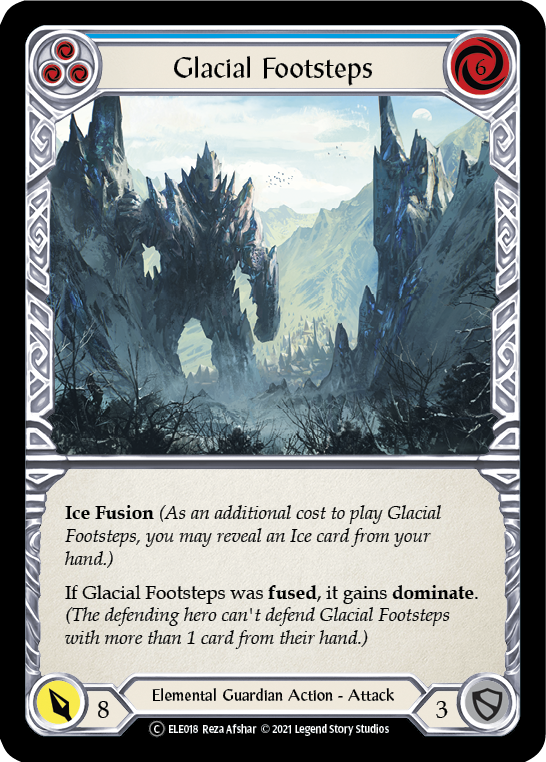 Glacial Footsteps (Blue) [U-ELE018] (Tales of Aria Unlimited)  Unlimited Rainbow Foil | Total Play