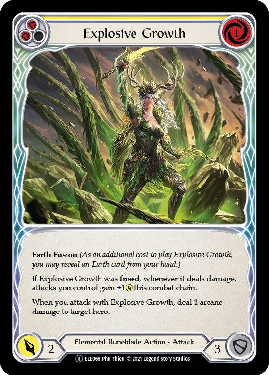 Explosive Growth (Yellow) [U-ELE068] (Tales of Aria Unlimited)  Unlimited Rainbow Foil | Total Play