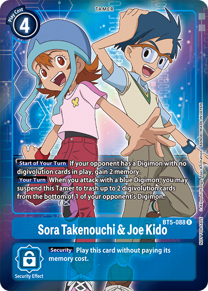 Sora Takenouchi & Joe Kido [BT5-088] (Buy-A-Box Promo) [Battle of Omni Promos] | Total Play