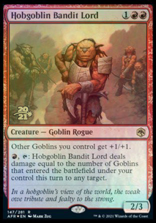 Hobgoblin Bandit Lord [Dungeons & Dragons: Adventures in the Forgotten Realms Prerelease Promos] | Total Play