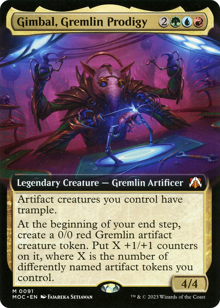 Gimbal, Gremlin Prodigy (Extended Art) [March of the Machine Commander] | Total Play