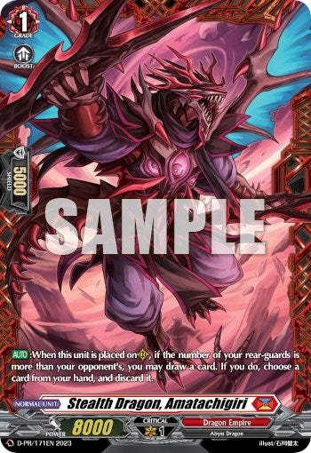 Stealth Dragon, Amatachigiri (Frame Rare) (D-PR/171EN) [D Promo Cards] | Total Play