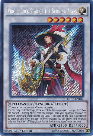 Virgil, Rock Star of the Burning Abyss [MP15-EN187] Secret Rare | Total Play