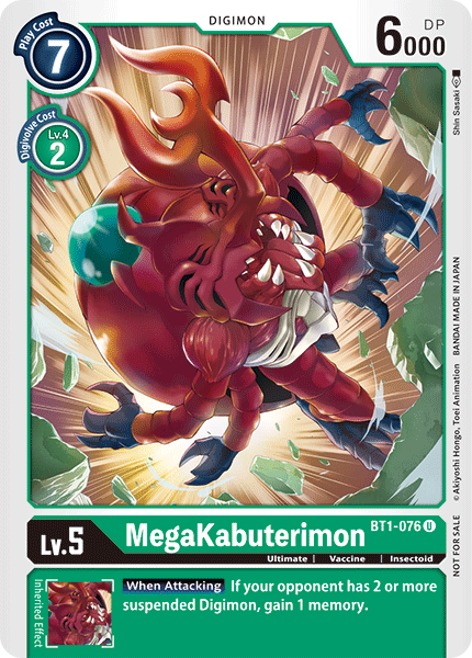 MegaKabuterimon [BT1-076] (Tamer Battle Pack) [Release Special Booster Ver.1.0 Promos] | Total Play