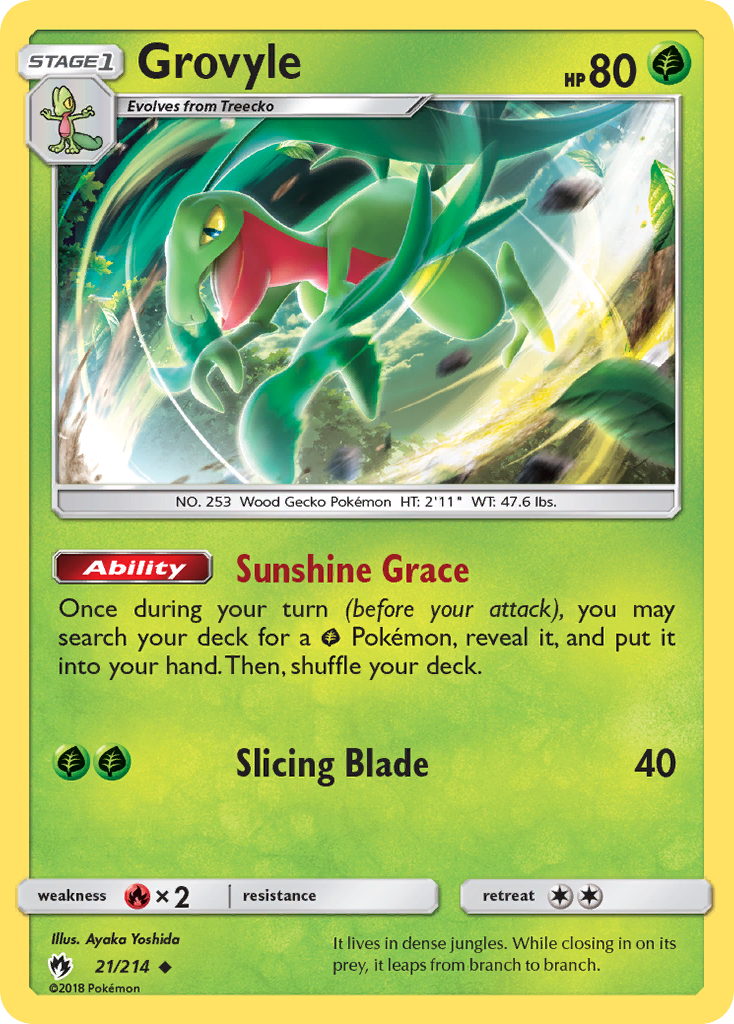 Grovyle (21/214) [Sun & Moon: Lost Thunder] | Total Play
