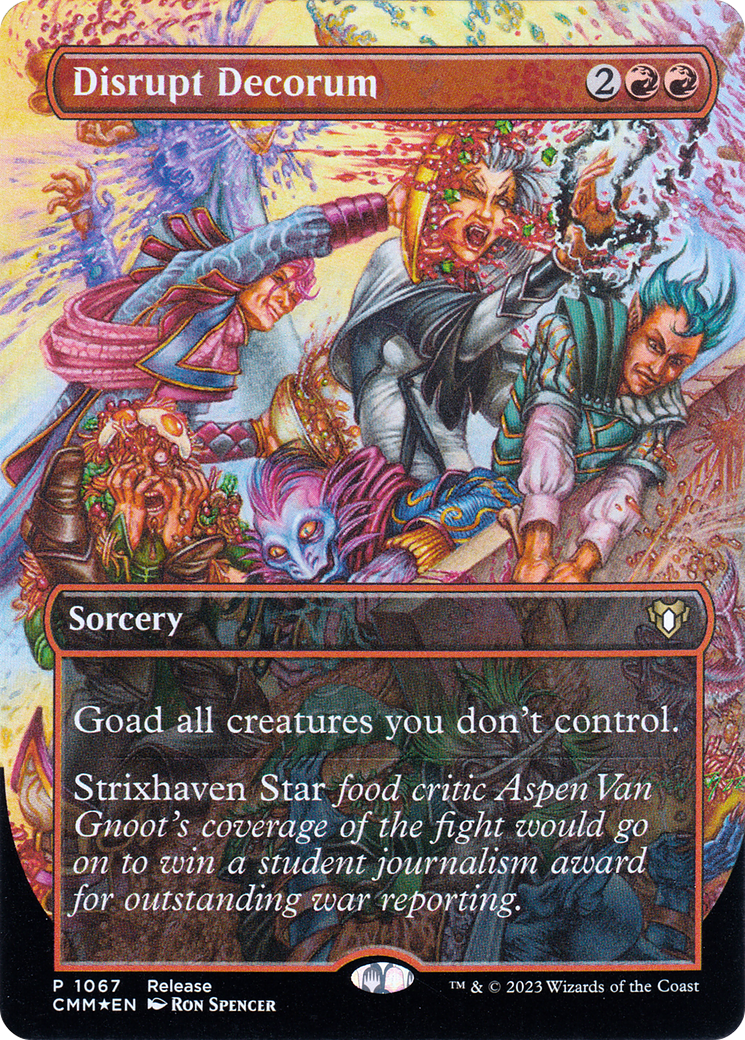 Disrupt Decorum (Borderless Alternate Art) [Commander Masters] | Total Play