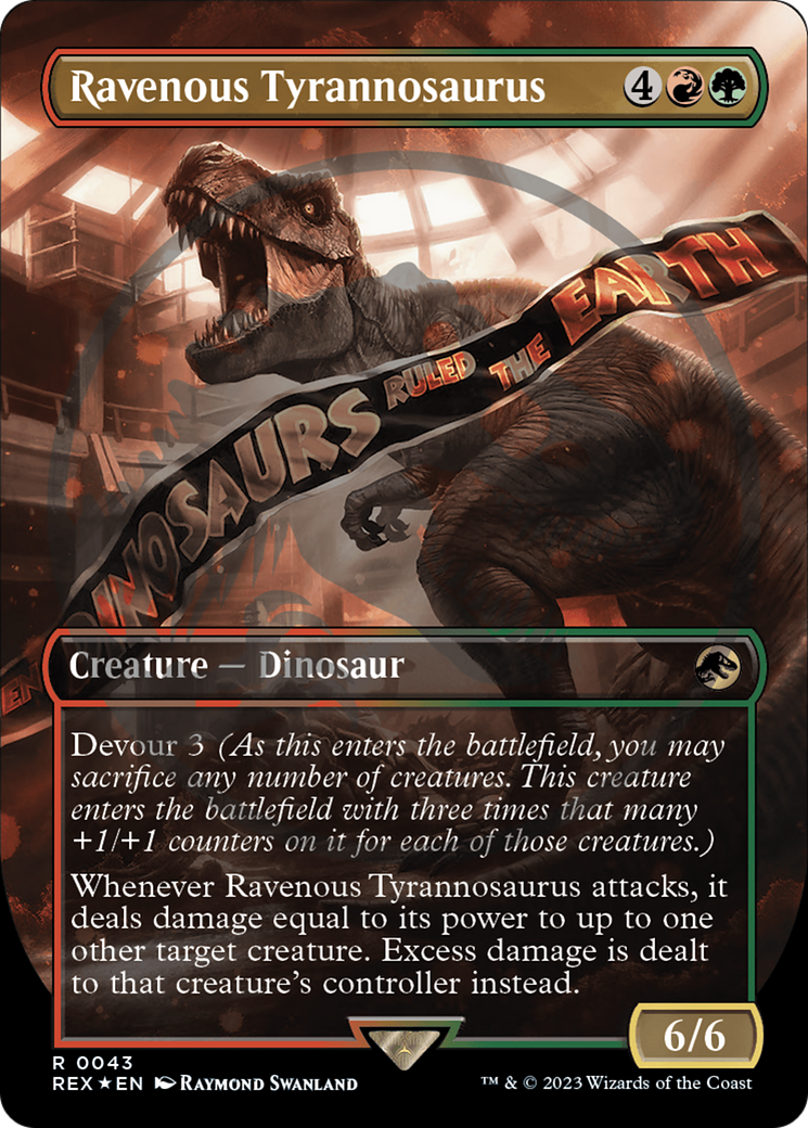 Ravenous Tyrannosaurus (Emblem) (Borderless) [Jurassic World Collection Tokens] | Total Play