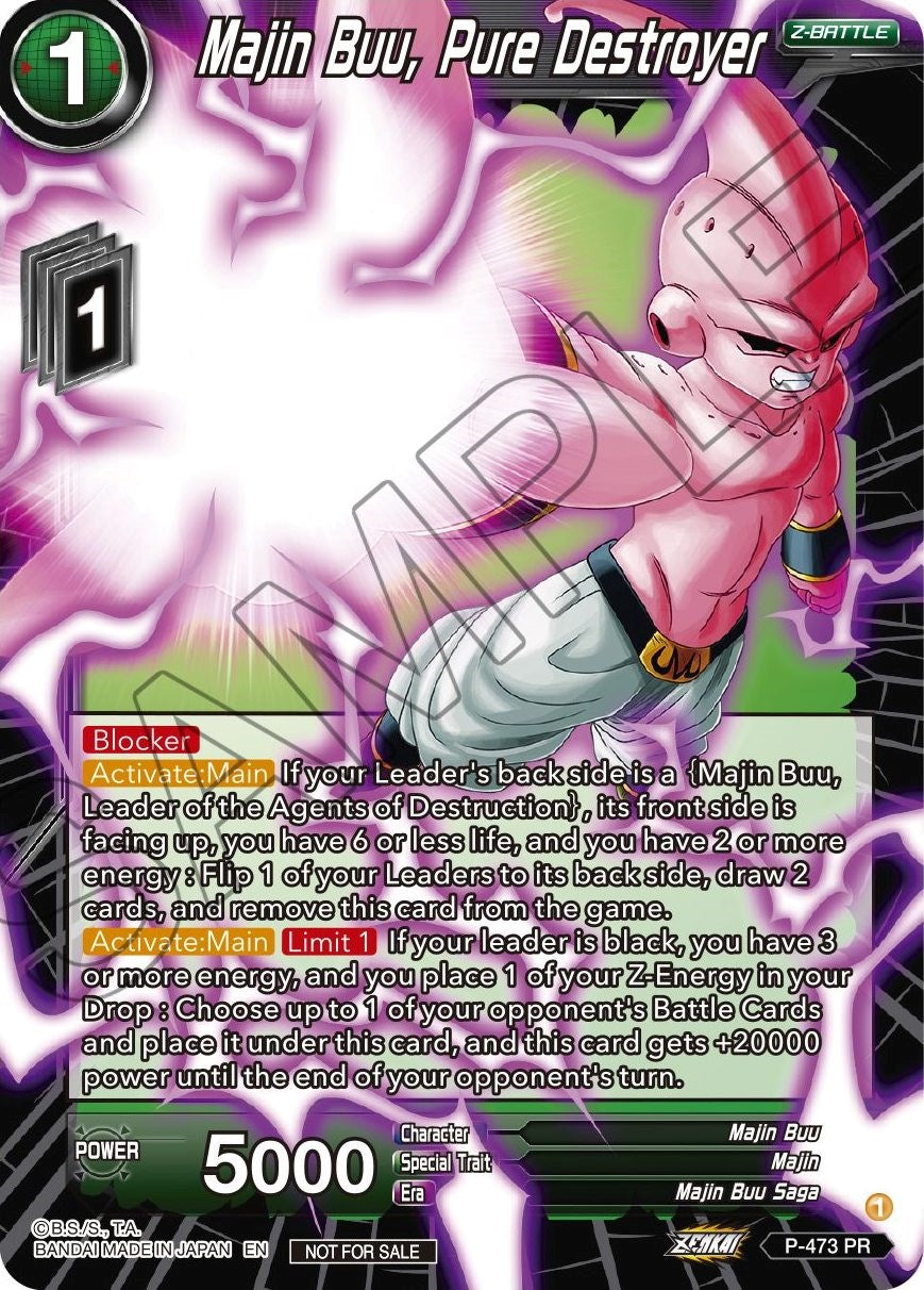 Majin Buu, Pure Destroyer (Z03 Dash Pack) (P-473) [Promotion Cards] | Total Play