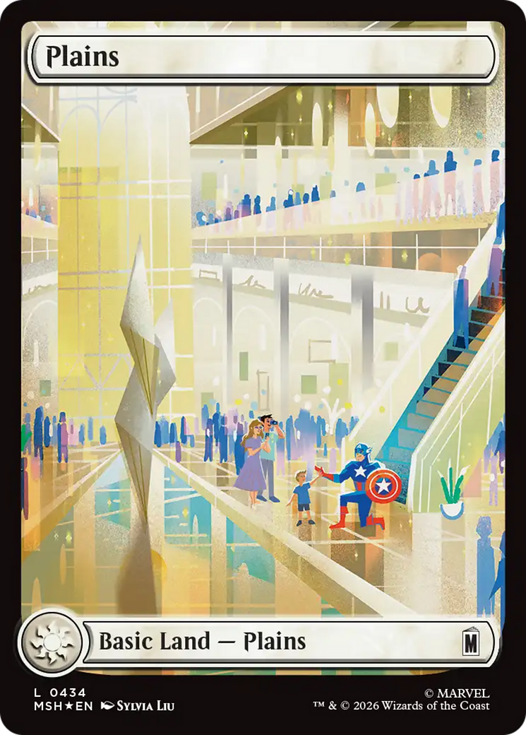 Plains (0434) (Surge Foil) [Marvel Super Heroes] | Total Play