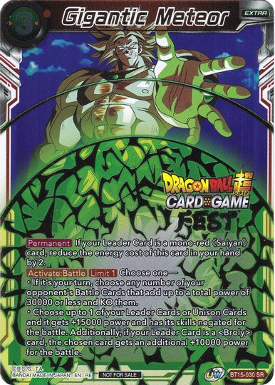 Gigantic Meteor (Card Game Fest 2022) (BT15-030) [Tournament Promotion Cards] | Total Play