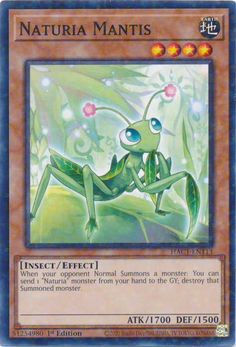 Naturia Mantis (Duel Terminal) [HAC1-EN113] Common | Total Play