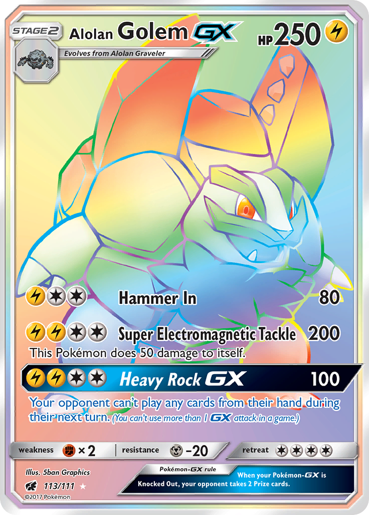 Alolan Golem GX (113/111) [Sun & Moon: Crimson Invasion] | Total Play