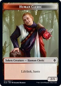 Human Cleric // Food (17) Double-Sided Token [Throne of Eldraine Tokens] | Total Play