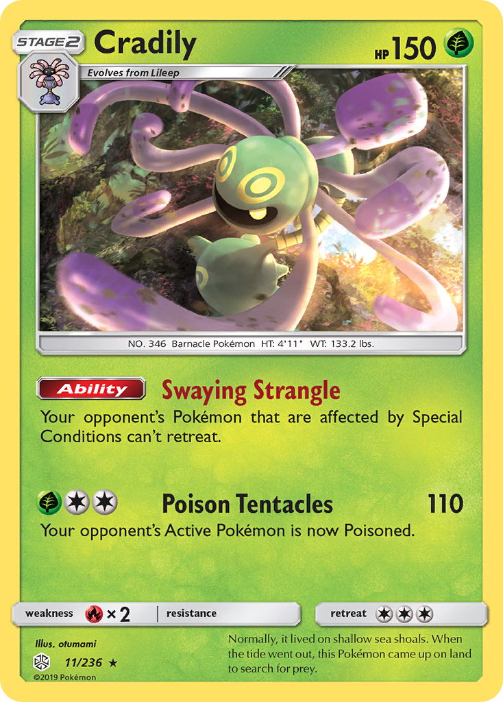 Cradily (11/236) [Sun & Moon: Cosmic Eclipse] | Total Play