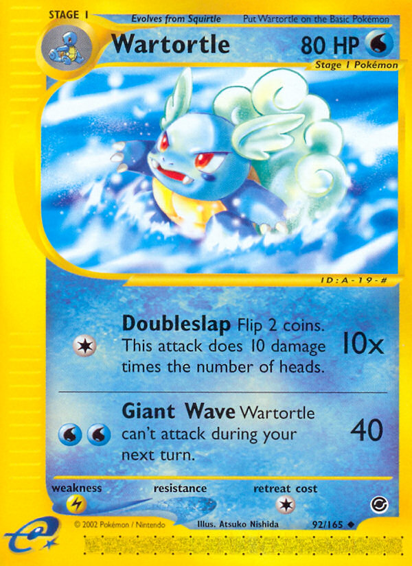 Wartortle (92/165) [Expedition: Base Set] | Total Play