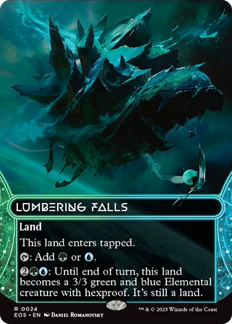 Lumbering Falls (0024) (Borderless) [Edge of Eternities: Stellar Sights] | Total Play