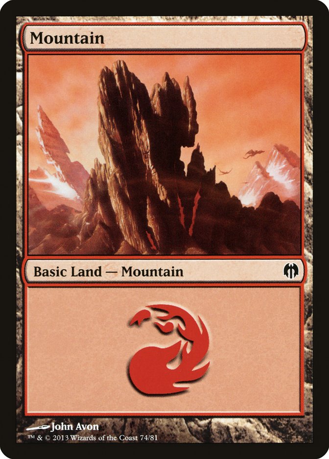 Mountain (74) [Duel Decks: Heroes vs. Monsters] | Total Play