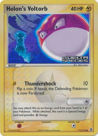 Holon's Voltorb (71/113) (Stamped) [EX: Delta Species] | Total Play