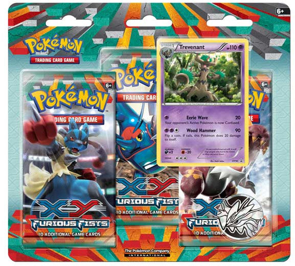 XY: Furious Fists - 3-Pack Blister (Trevenant) | Total Play