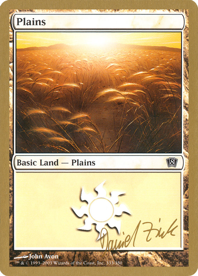 Plains (dz333) (Daniel Zink) [World Championship Decks 2003] | Total Play