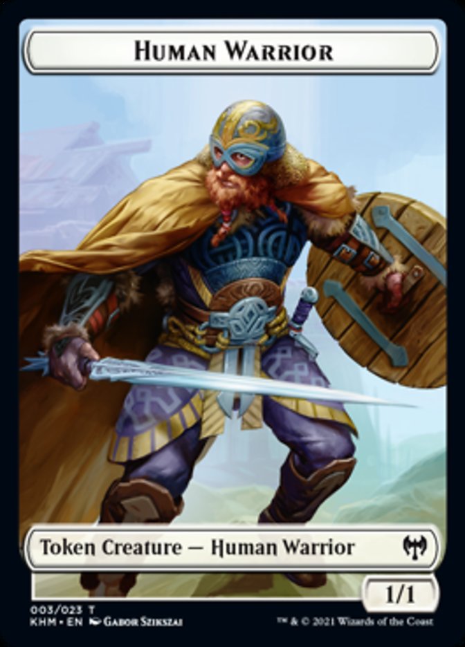 Human Warrior Token [Kaldheim Tokens] | Total Play