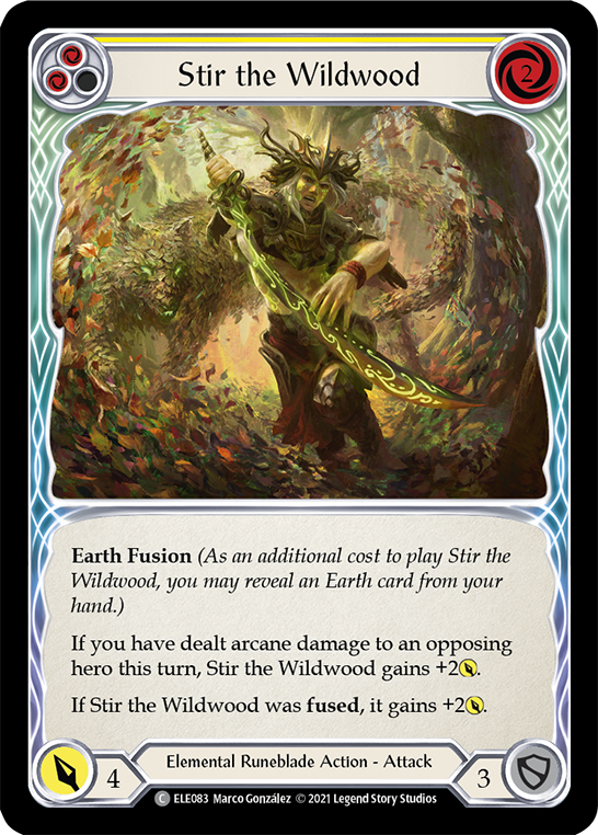 Stir the Wildwood (Yellow) [ELE083] (Tales of Aria)  1st Edition Rainbow Foil | Total Play