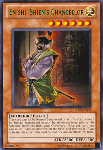Enishi, Shien's Chancellor (Green) [DL12-EN009] Rare | Total Play
