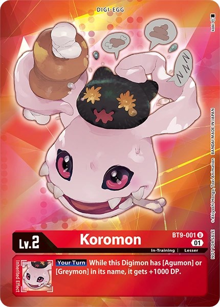 Koromon [BT9-001] (Alternative Art - Box Topper) [X Record] | Total Play