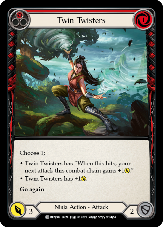 Twin Twisters (Red) [BEN009] (Outsiders Benji Blitz Deck) | Total Play