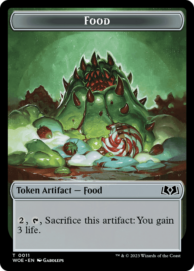 Elemental // Food (0011) Double-Sided Token [Wilds of Eldraine Tokens] | Total Play