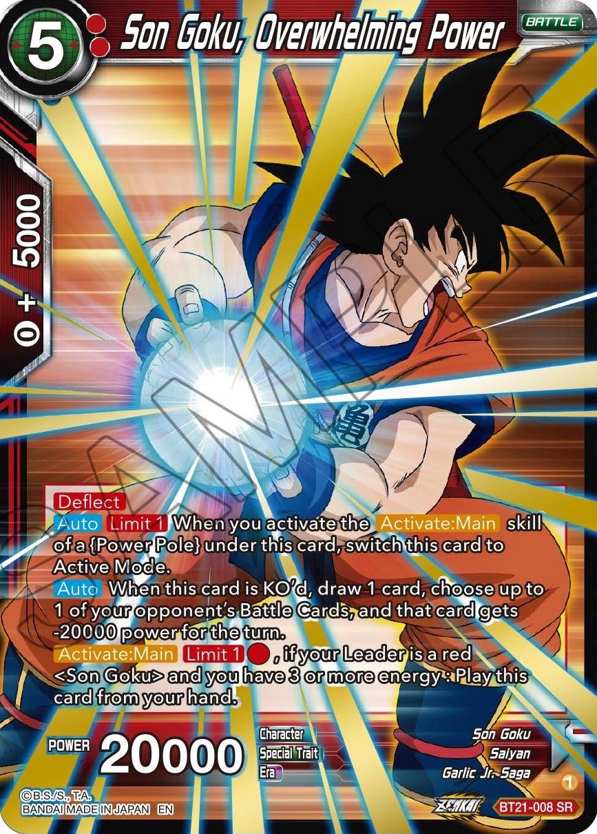 Son Goku, Overwhelming Power (BT21-008) [Wild Resurgence] | Total Play