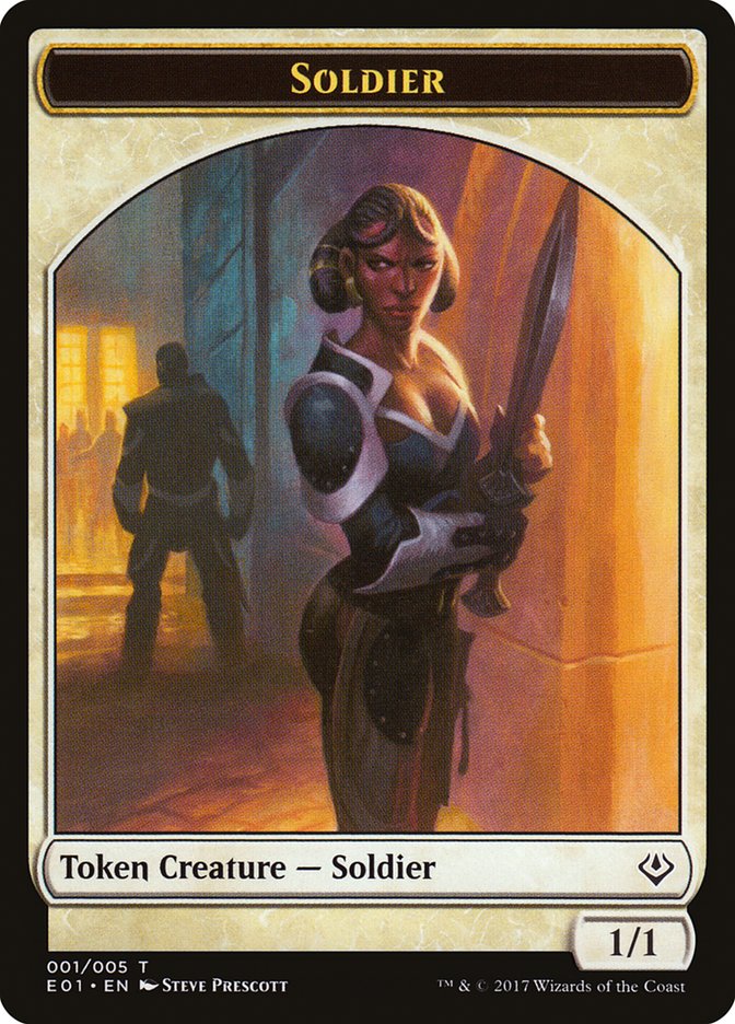 Beast (005) // Soldier Double-Sided Token [Archenemy: Nicol Bolas Tokens] | Total Play