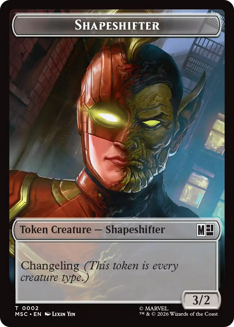 Shapeshifter (002) // Villain (009) Double-Sided Token [Marvel Super Heroes Commander Tokens] | Total Play