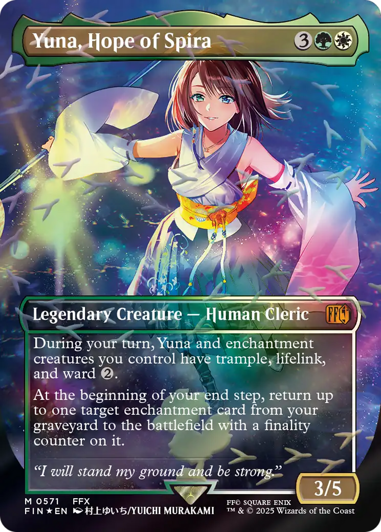 Yuna, Hope of Spira (Borderless) (Chocobo Track Foil) [FINAL FANTASY] | Total Play