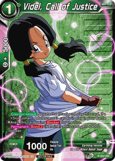 Videl, Call of Justice (Winner Stamped) (P-347) [Tournament Promotion Cards] | Total Play