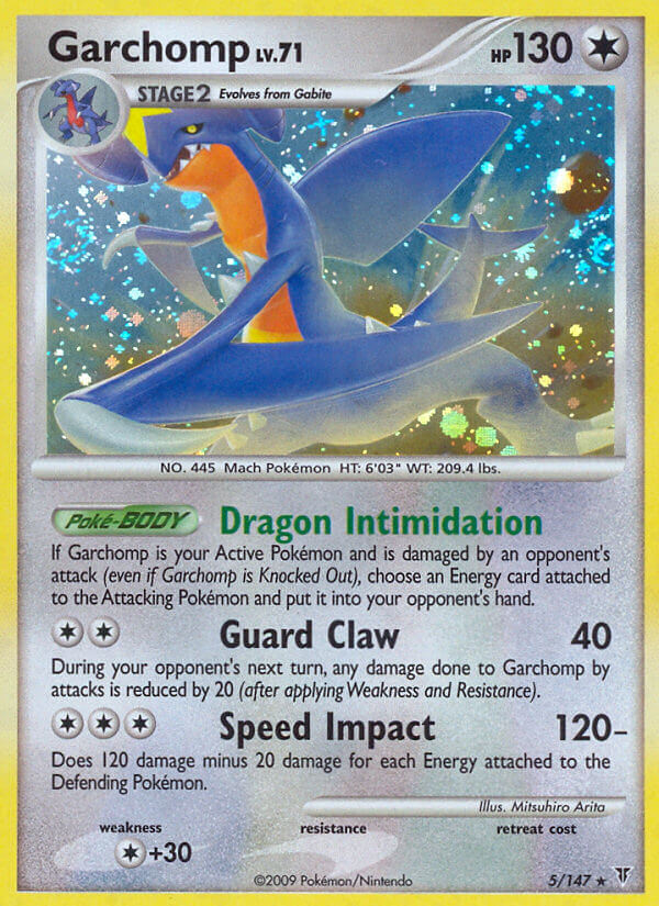 Garchomp (5/147) (Cracked Ice Holo) (Theme Deck Exclusive) [Platinum: Supreme Victors] | Total Play