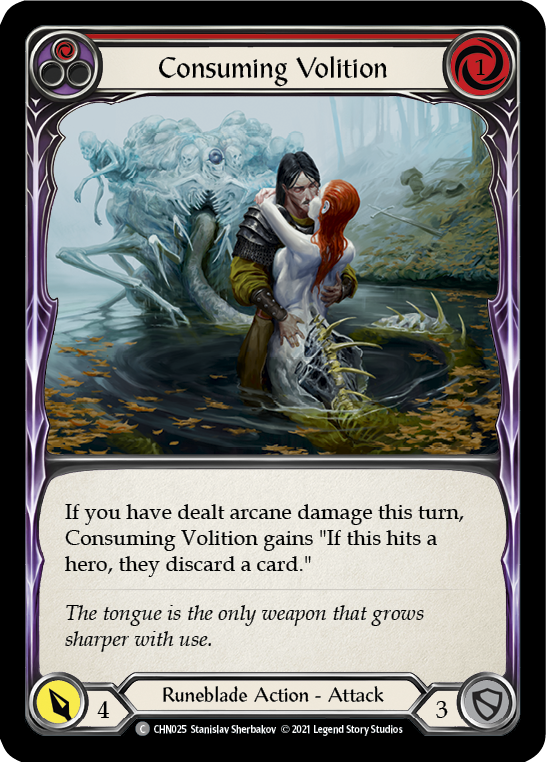 Consuming Volition (Red) [CHN025] (Monarch Chane Blitz Deck) | Total Play