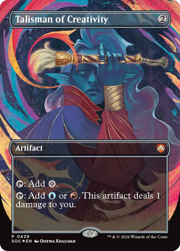 Talisman of Creativity (Borderless) [Secrets of Strixhaven Commander] | Total Play