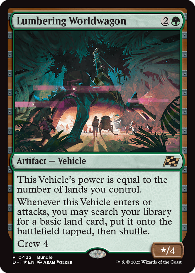 Lumbering Worldwagon (Bundle) [Aetherdrift Promos] | Total Play